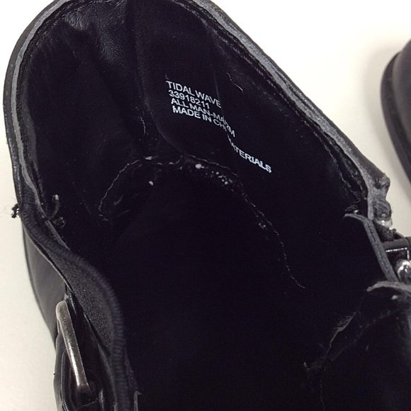 Great Northwest Tidal Wave Ankle Booties Boots Womens Size 8.5 Black Side Zip - Picture 10 of 12